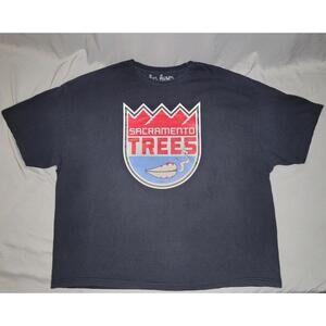 Sacramento Trees Shirt Mens 4Xl Black Graphic Parody Weed Cannabis Tee Big Boys